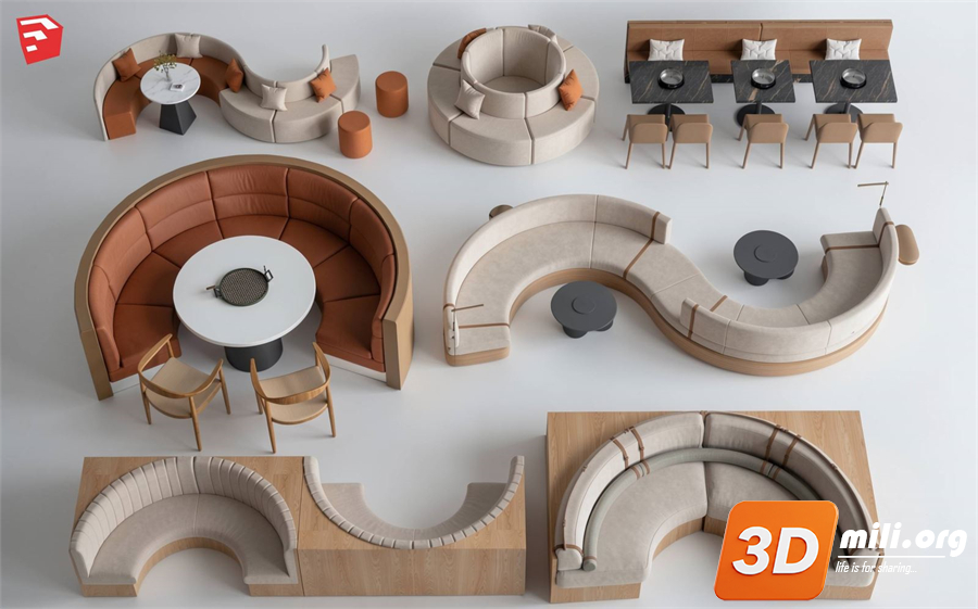 Cafe Furniture Skp Files 